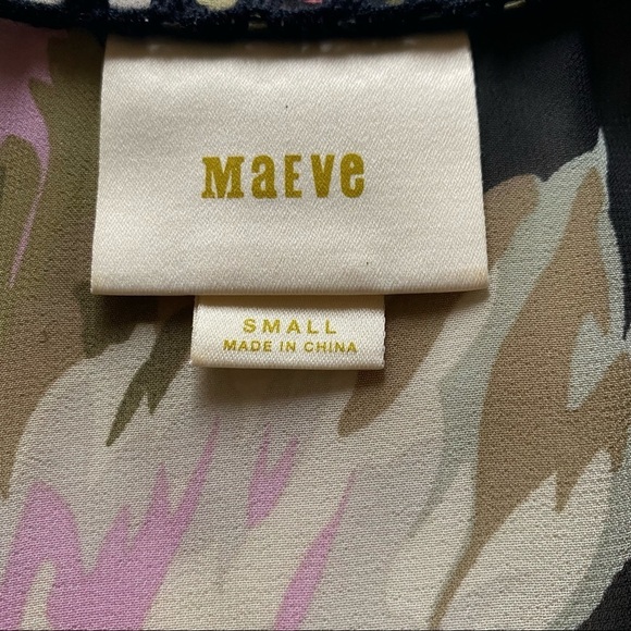 Anthropologie Maeve Dress Sheer Floral Violetta Babydoll Lace Black & Pink Sz S - Picture 5 of 6